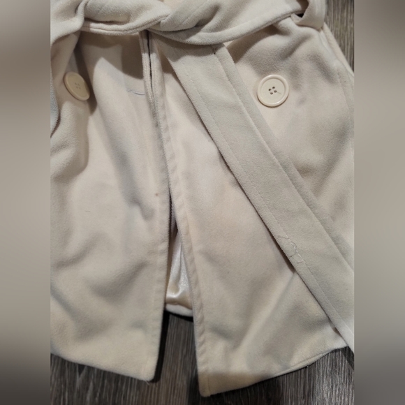 JOU JOU cream double breasted peacoat - Picture 4 of 16